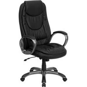   Back Black Leather Executive Swivel Office Chair   CX