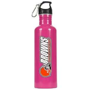   Cleveland Browns 34Oz Pink Aluminum Water Bottle
