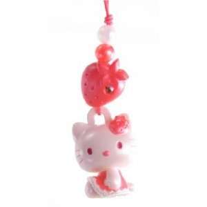 Hello Kitty Strawberry Mascot Charm Keychain  Toys & Games   