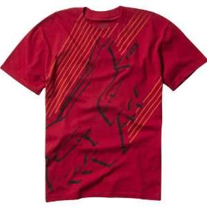 Fox Racing Vanished Mens Short Sleeve Fashion Shirt   Red 