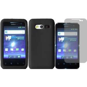  Black Silicone Jelly Skin Case Cover+LCD Screen Protector 
