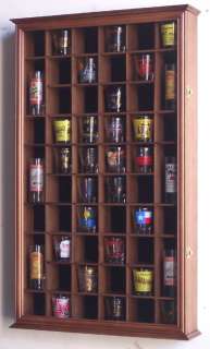 54 Shot Glass Shooter Display Case Cabinet Rack  