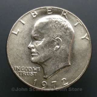 1972 D Eisenhower Dollar   BU (Brilliant Uncirculated)  