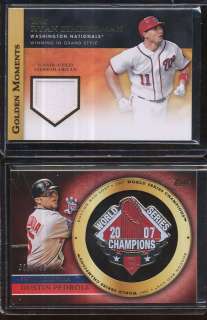   TOPPS DUSTIN PEDROIA RING RELIC 089/736 + ZIMMERMAN JERSEY CARD  