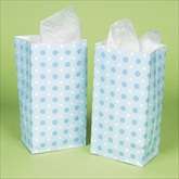   quantity of 36 10 inch baby blue polka dot paper treat bags 5 inch x
