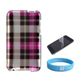  Apple iPod Touch 2nd and 3rd generation Pink Checker Protector Case 