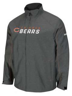 Chicago Bears mens Reebok NFL sideline jacket graphite grey full zip 