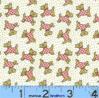 AUNT GRACE 15th ANNIVERSARY fabric SCOTTY DOGS 1y 32  