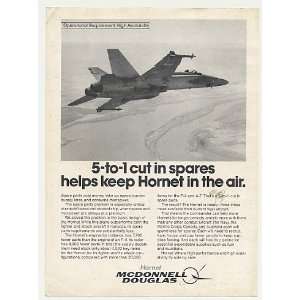   McDonnell Douglas Hornet Aircraft Less Parts Print Ad