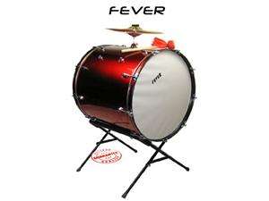    Fever 24x24 Drum Bass Tambora with Stand Red FEV2424 RD