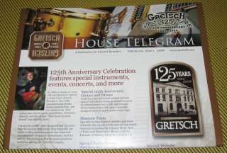 NOS GRETSCH GUITARS 125th ANNIVERSARY HISTORY BROCHURE CATALOG  