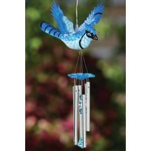  Exhart 53925 Anywhere Windy Wings Blue jay Wind Chime 