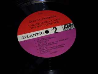 VG LP   ARETHA FRANKLIN ~ I Never Loved A Man The Way Love You MONO 