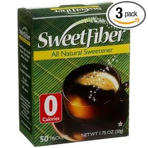 Sweet Fiber All Natural Zero Calorie Sweetener, 50 Count, 1.75 Ounce 