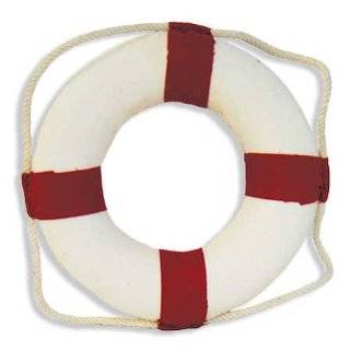   and White Life Preserver Ring for Tropical Beach Decor or Pool Party