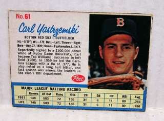 listing of 1962 baseball trading cards that we have available on  