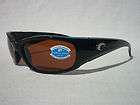 COSTA DEL MAR Hammerhead Sunglasses POLARIZED Black/Vermilli​on NEW