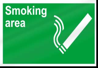 Smoking Area Safety Sign  
