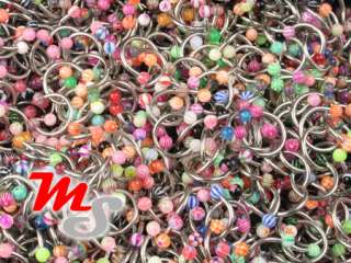 MIX Wholesale LOT 50 14g Circular Barbell Body Jewelry  