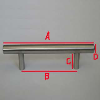 Stainless Steel 7 Cabinet Hardware Bar Pull Handle  