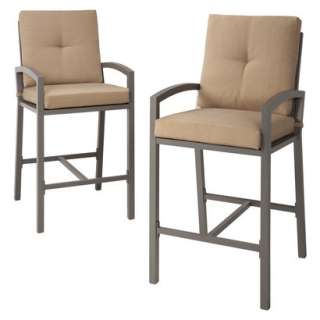   Piece Metal Patio Bar Stool Set   Taupe.Opens in a new window