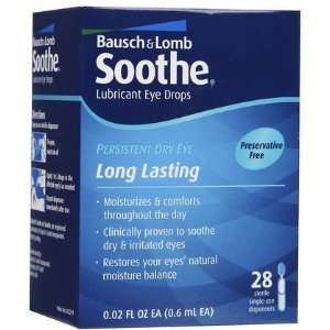 com Bausch & Lomb Soothe Preservative Free Long Lasting Lubricant Eye 