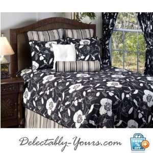   Black & White Bedding 4 Pc Cal King Comforter Set