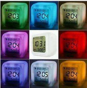 LED Change 7Color Digital Alarm Clock Doraemon Calendar  