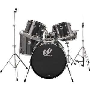    Westbury W575TXB Black 5 Piece Drum Set Musical Instruments