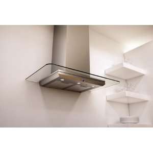  35.44 Wide Wall Mount Lighted Glass Range Hood with DCBL Suppression