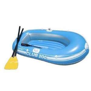  INTEX Club 200 Inflatable Raft Boat w/ Oars & Air Pump 