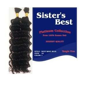 Sisters Best Human Braiding Hair Deep Wave 18 inch   Color 33   Dark 