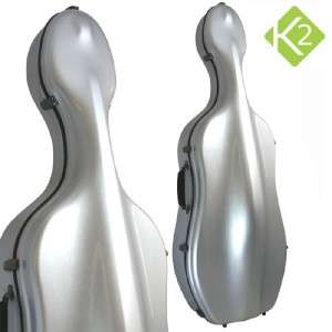 Eastman K2 Carbon Fibre 4/4 Cello Hard Case, Silver NEW  