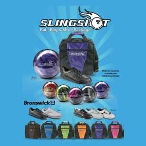  Brunswick Slingshot Bowling Ball, Bag and Shoe Package 