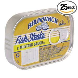 Brunswick Sardine with Mustard & Dill, 3.75 Ounce Cans (Pack of 25 