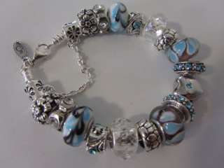   Genuine 925 Silver MOMS DAY Charm bead PANDORA bracelet & box set