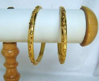 FASHION jewelry GOLD PLATED BANGLES/BRACELETS SIZE 2.8  