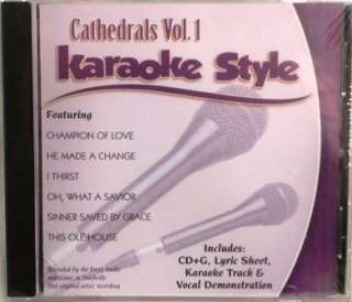 Cathedrals Volume 1 NEW Christian Southern Gospel Karaoke CD+G 6 Songs 