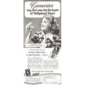   Advertisement with Rosemary Lane and her Canary Butch 