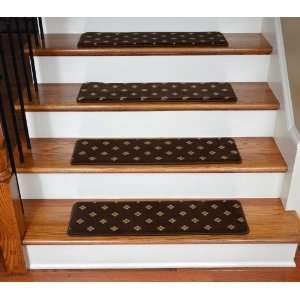 Dean Premium Carpet Stair Treads   Bay Point Brown 30 x 9 (Set of 13 