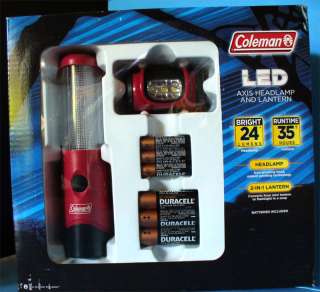 Coleman LED AXIS Headlamp + Lantern Combo + Widebeam LED Flashlight 