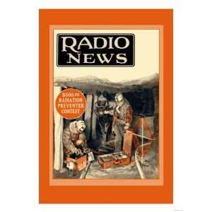  Radio News Radio Rescues Miners Giclee Poster Print 