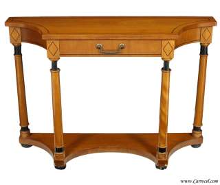 Neoclassic Cherry Wood Console Hall Table by Hekman  