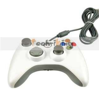 White Wired USB Game Controller Joypad for Microsoft Xbox 360 PC 