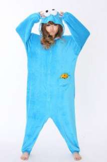 Cookie Monster Sesame Street Kigurumi Costume Pajamas In time for 