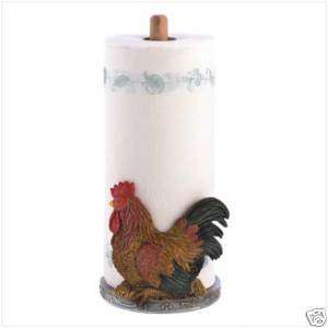 HOME COUNTRY KITCHEN DECOR ROOSTER PAPER TOWEL HOLDER  