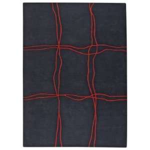   Rugs Ribbon Squares 4 6 x 6 6 charcoal Area Rug