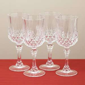 LONGCHAMP DARQUES CRYSTAL GOBLET, WINE, JUICE, WATER GLASSES (SET OF 