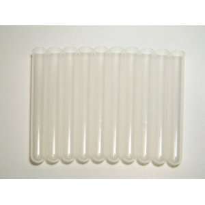 10 Pack Clear Plastic Test Tubes 4 inch 13x100mm with Caps  