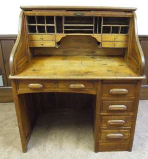 c1900 Roll Top Desk Swivel Chair Corbin Cabinet Lock Company Quarter 